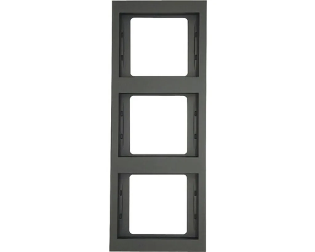 Berker K.1 Cadre Triple Vertical Anthracite Mat - Finition de Qualité