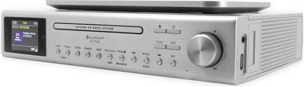 Soundmaster UR2180SI CD-Player HiFi-CD-Player Silber