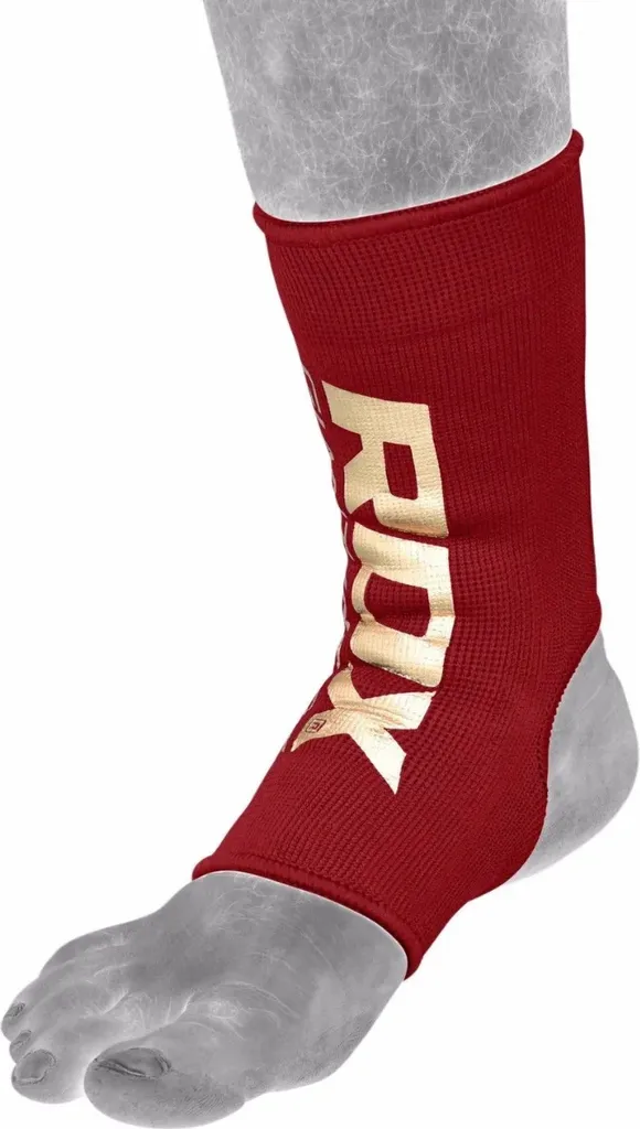 Protège-cheville pour Boxe RDX Rouge Taille M Maintien Ligamentaire