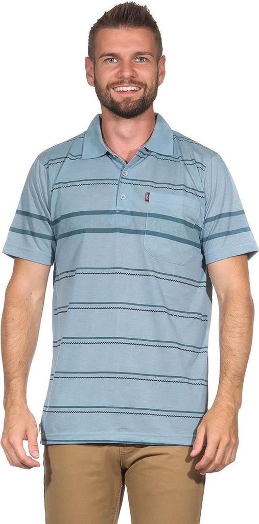 Herren Poloshirt Sommer Polo-Hemd Kurzarm; Petrol/L