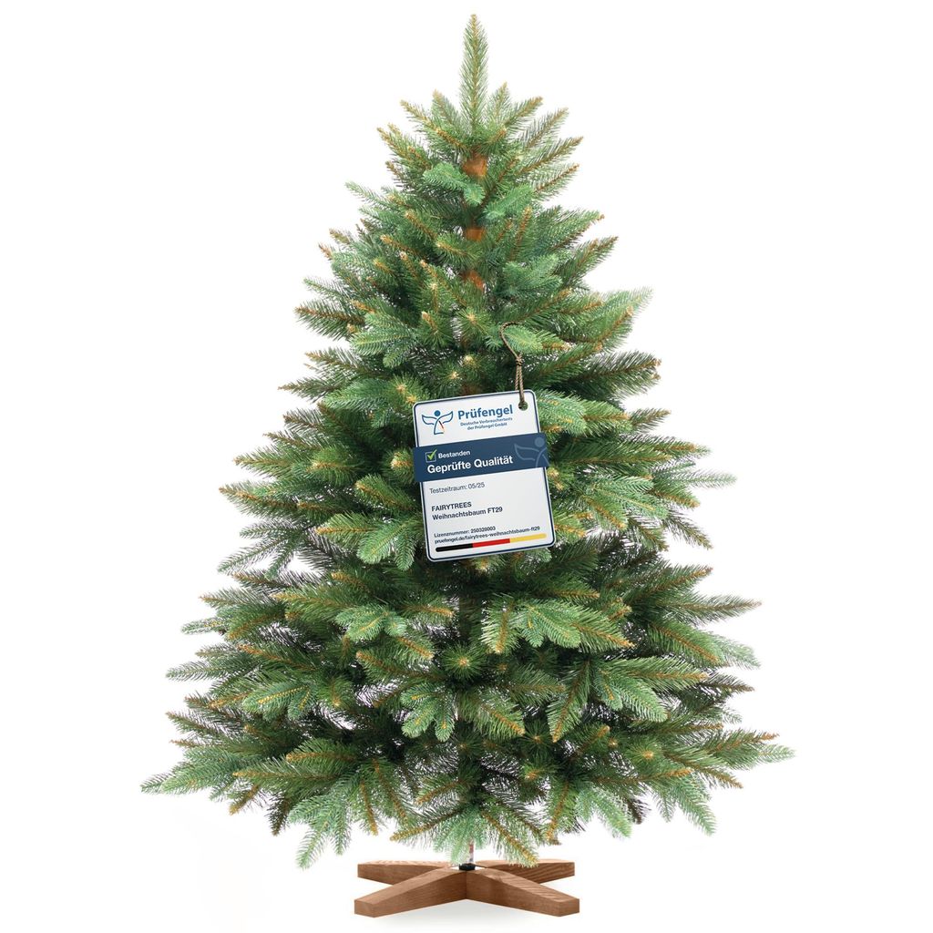 FAIRYTREES Weihnachtsbaum künstlich, Nordmanntanne Premium Produktbild 