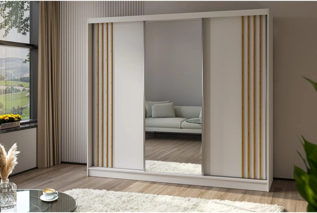Schiebetürenschrank NELA II 240cm - 3-türig Kleiderschrank, Produktbild 