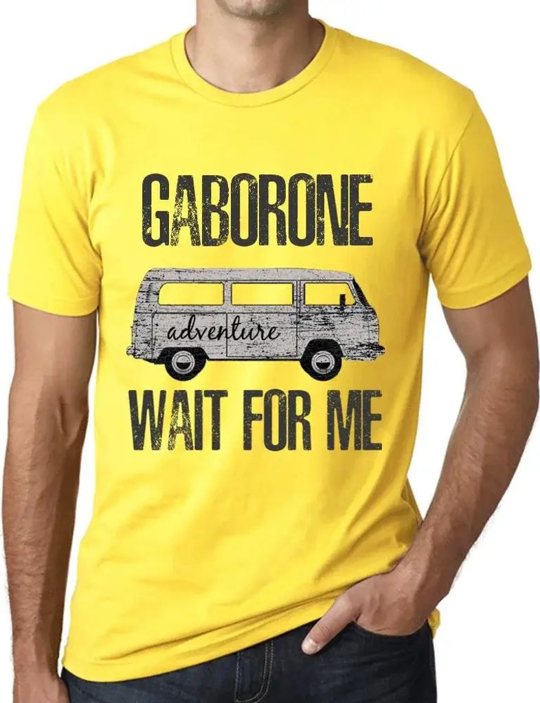 Herren Grafik T-Shirt Abenteuer warten auf mich in Gaborone – Adventure Wait For Me In Gaborone – Öko-Verantwortlich Vintage Jahrgang Kurzarm ...