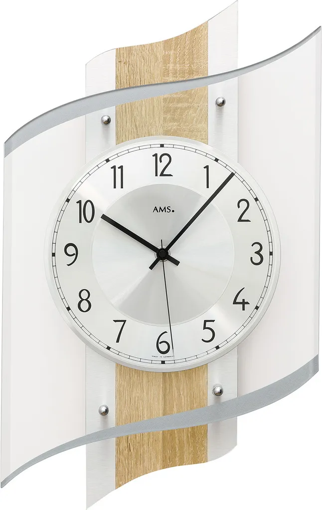 Montre-bracelet AMS 5520 Style Classique avec Cadran Argenté et Index