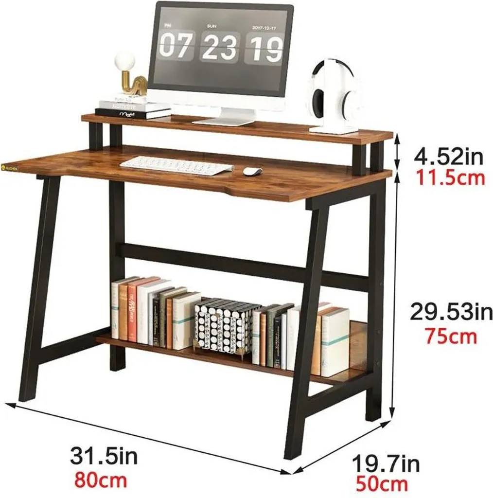 Petit bureau beige 80 cm : Solution idéale pour chambres exiguës - 4