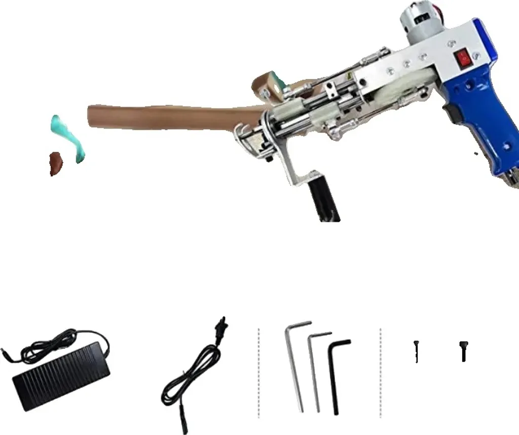 Pistolet à tufter électrique 2 en 1 pour tapis DIY avec vitesse réglable