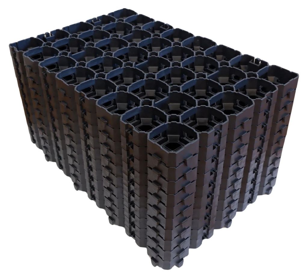10 Stück ViD Rasengitter/Rasenwaben 60x40x4 cm, schwarz | Produktbild 