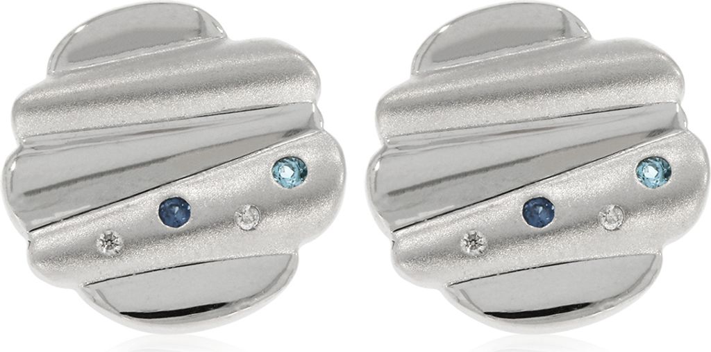 ENC21388001 Ohrstecker mit Diamanten, Saphir und Blautopas XEN