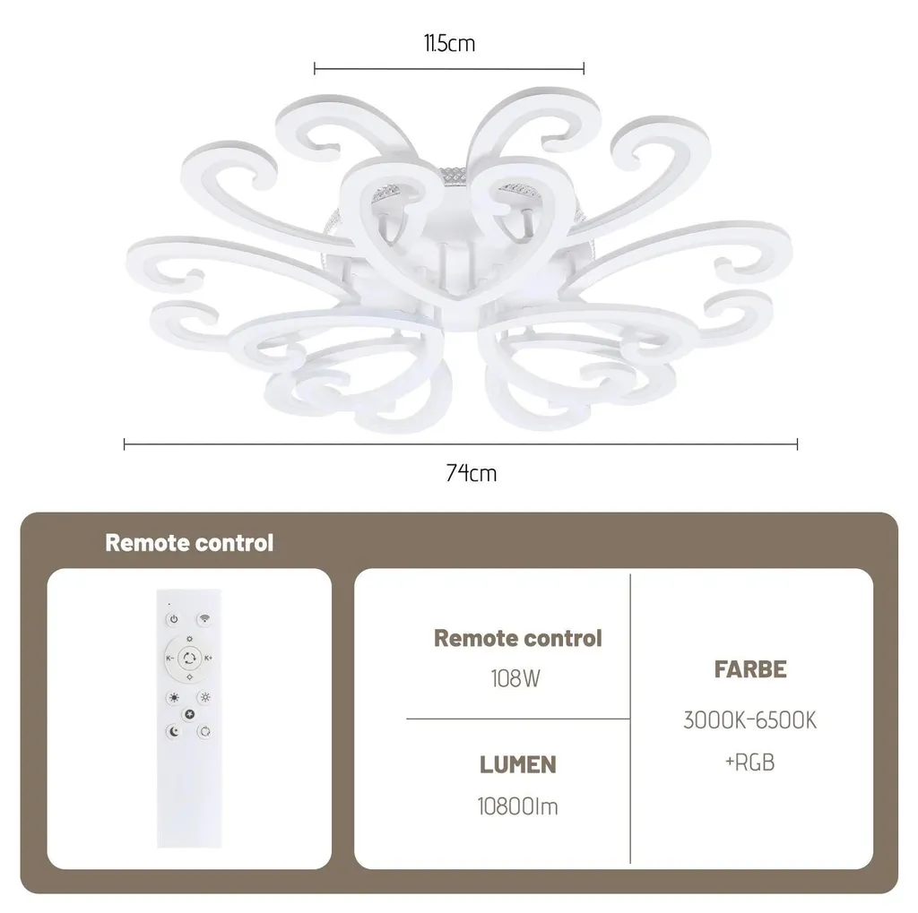 Plafonnier LED Puissant 100W Blanc - Fini la Lumière Trop Vive ou Faible
