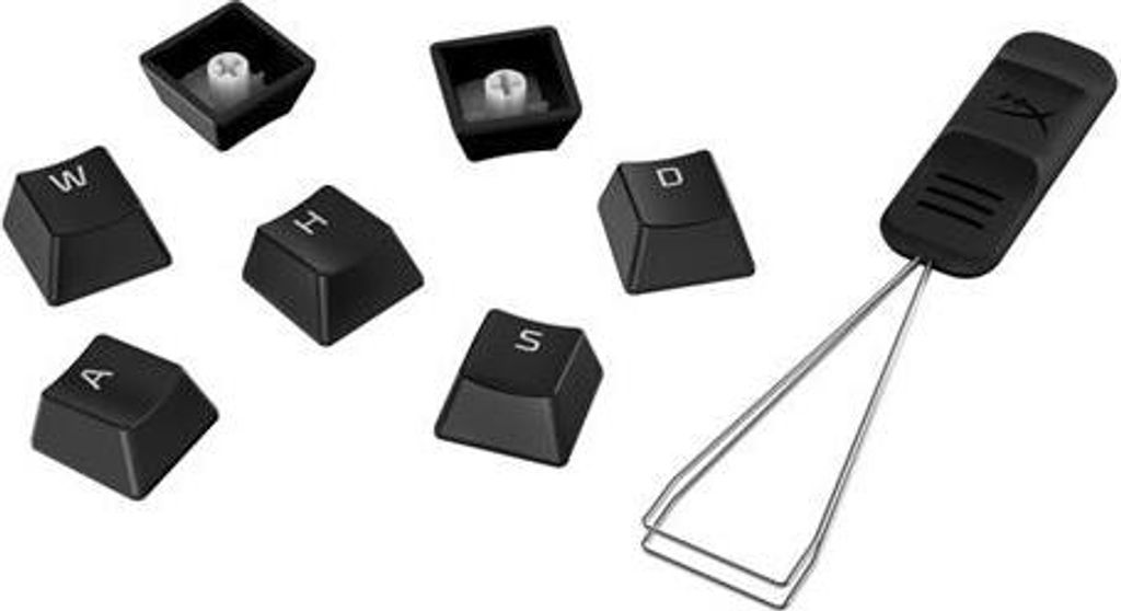 HyperX Full key Set Keycaps - PBT (Black), Tastaturkappe, Thermoplastisches Polyester (PBT), Schwarz