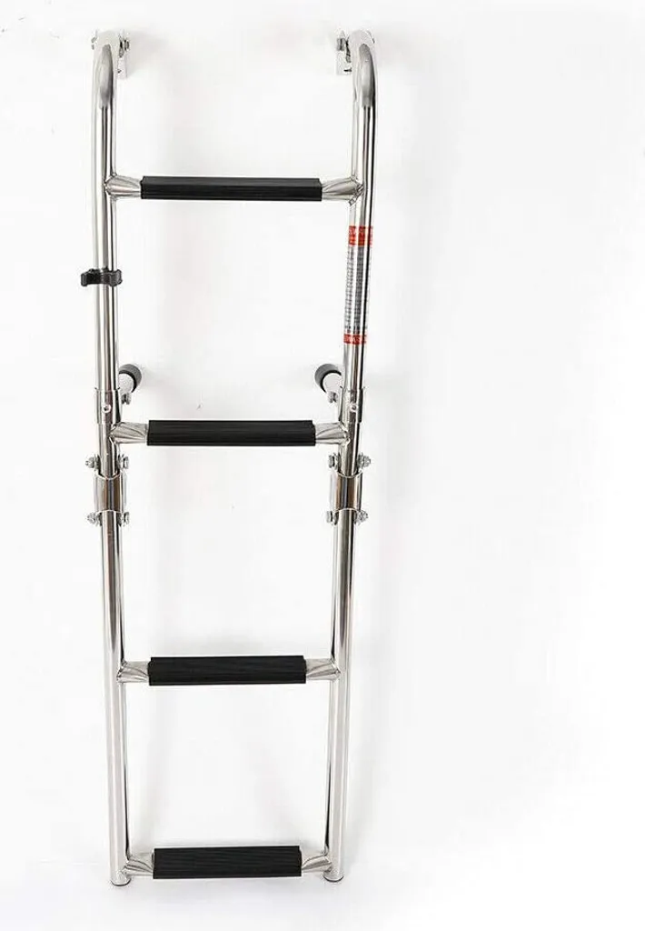 Échelle de bord télescopique 4 marches en acier inox pour bateau marin