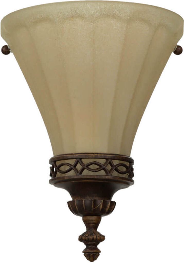 Behagliche Wandlampe ANABELL 1 in Creme Braun aus Metall Glas im Landhaus Design Flur Lampe Blendarm