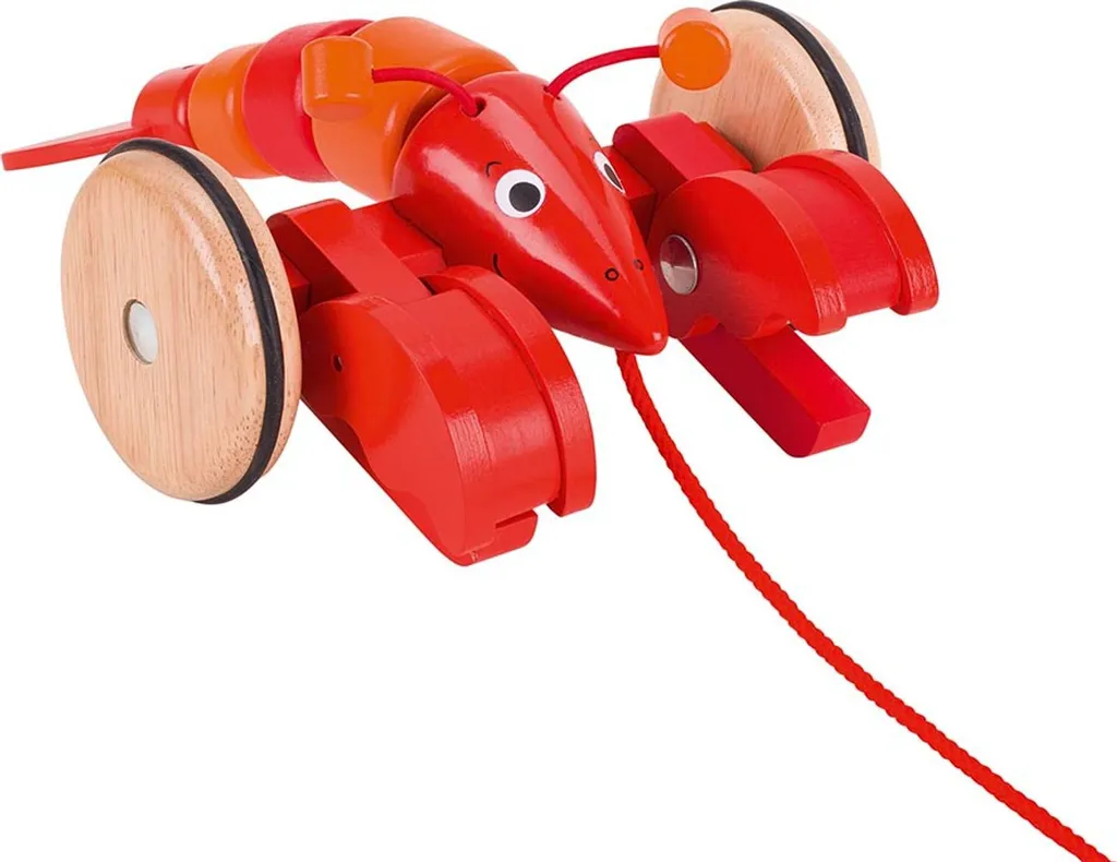 Jouet d'Éveil Crabe en Peluche et Socle Bois pour Bébé - Goki Rudiger