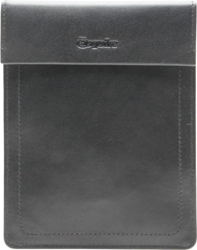 Pochette voyage tour de cou Esquire New Silk noire pour passeport et argent
