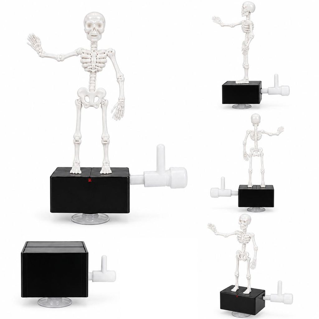 Halloween Skelett Deko 21cm, 3D gedruckte tanzende Skelett Produktbild 