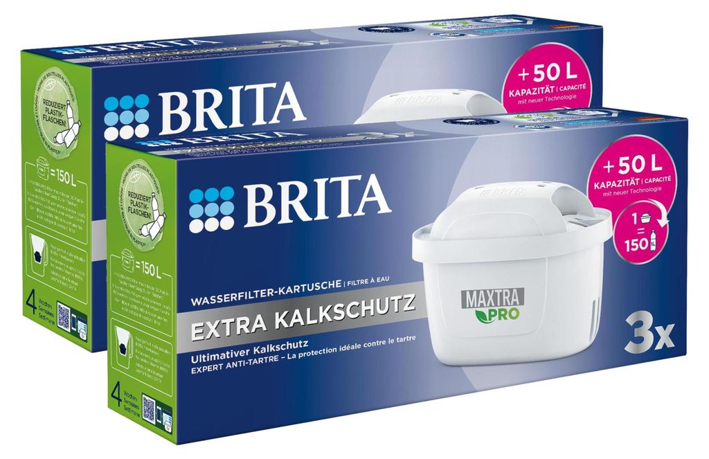 Brita Wasserfilter-Kartusche 3er Maxtra Pro Extra Kalkschutz (2er Pack)