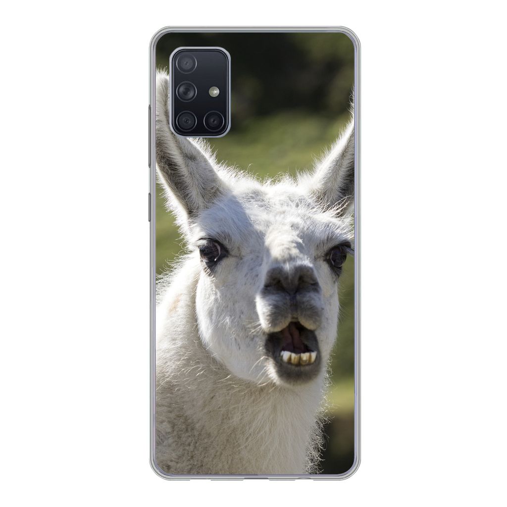 MuchoWow Handyhülle Schutzhülle Hülle für Samsung Galaxy A71 Lama - Lustig - Kinder - Jungen - Mädchen - Kinder Silikon Softcase Handy Hüll...