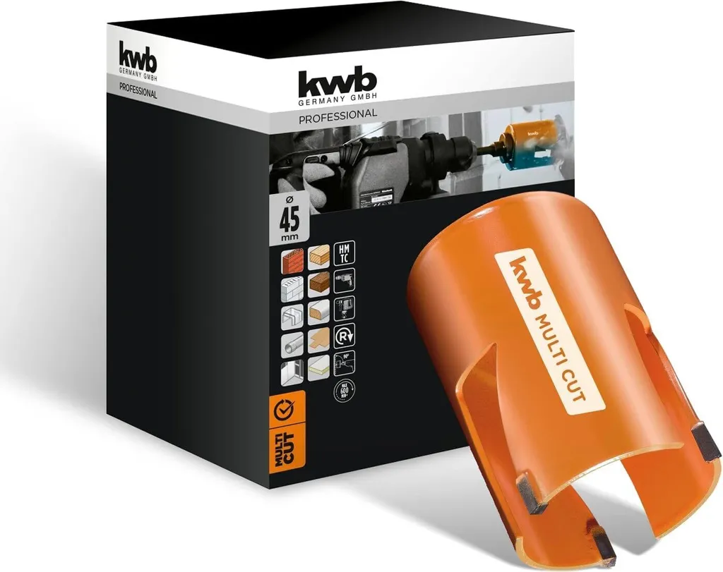 kwb 499045 Sega a Tazza 45mm Professionale per Legno e Cartongesso