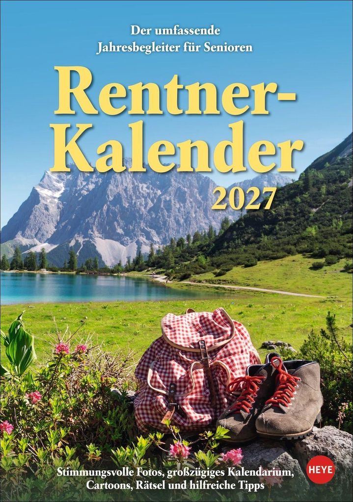 Kalender 2027 Rentnerkalender 23,5 X 33,5