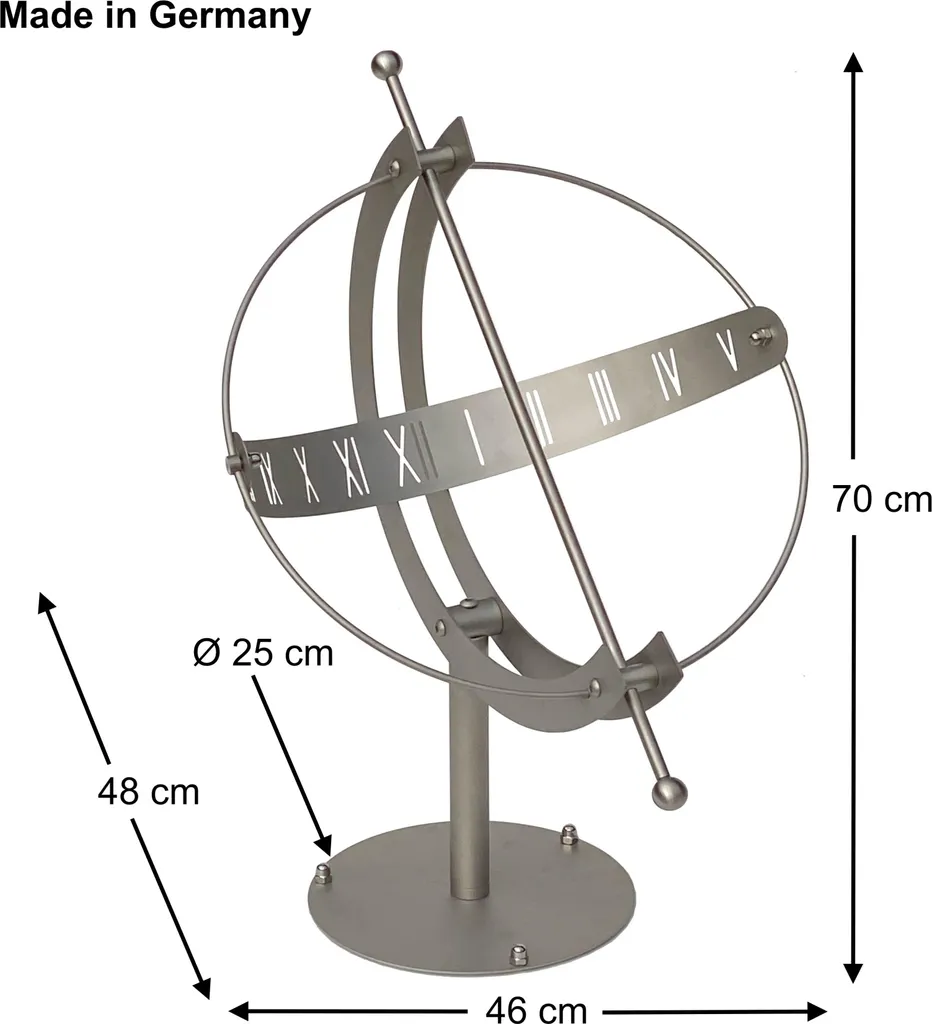 Cadran solaire orientable et résistant aux intempéries DanDiBo 70cm