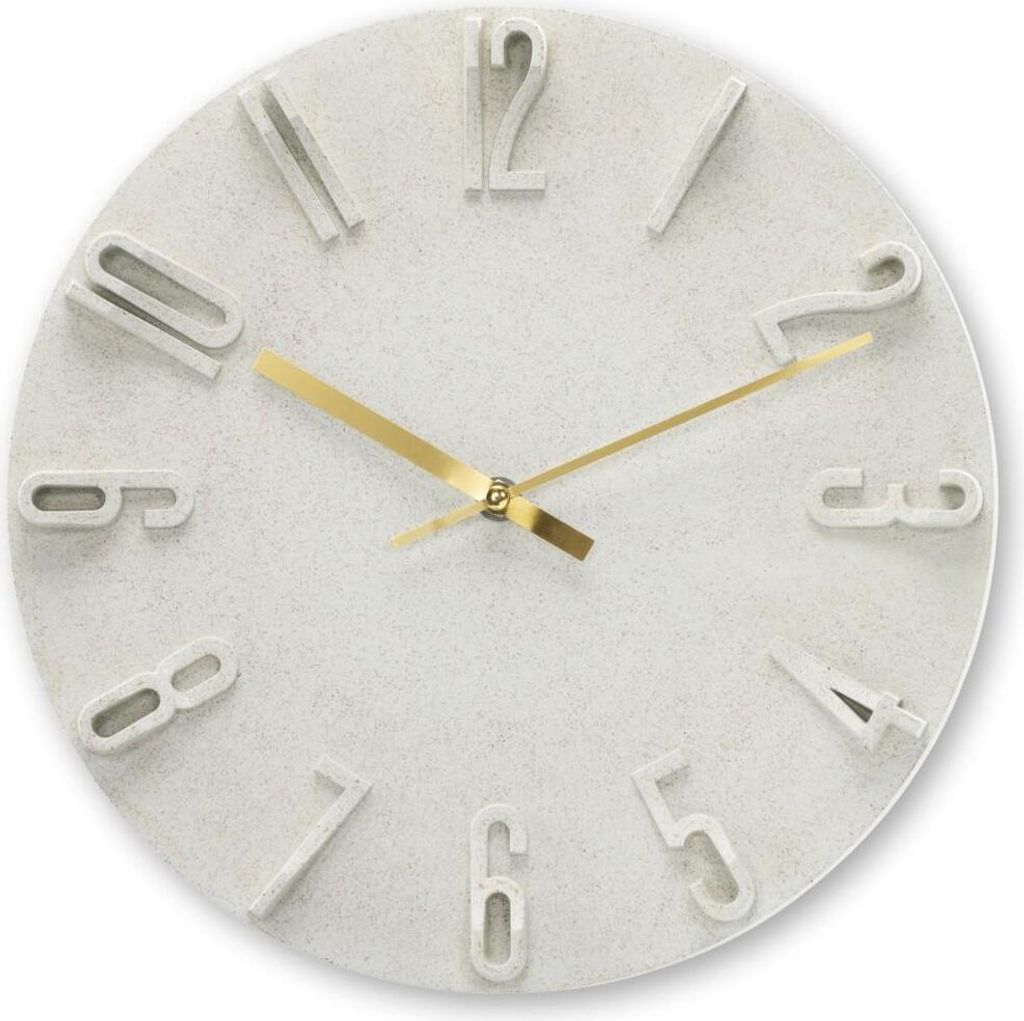 Hama Wanduhr Korfu beige 30cm 3D Ziffern 185880