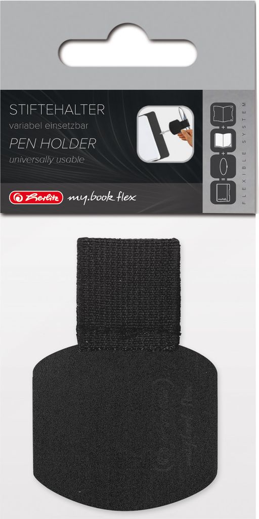 5x Herlitz Stiftehalter / selbstklebend / Farbe: schwarz
