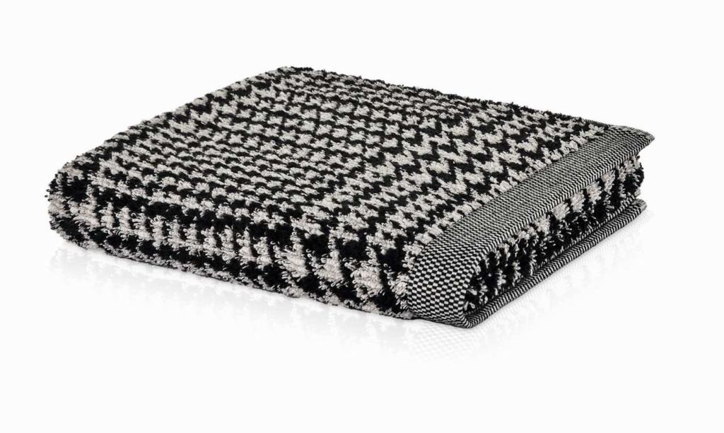 Möve Handtuch Brooklyn Glencheck Schlauchsaum Schwarz 50x100