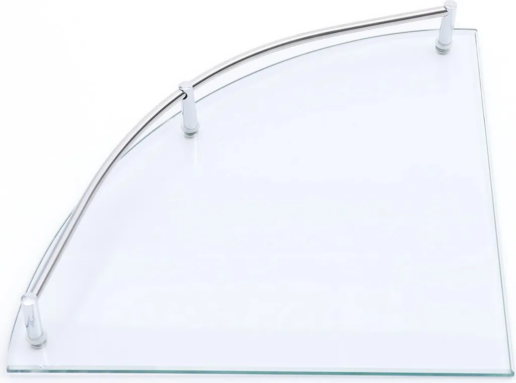 Tablette murale en verre d'angle 23,5 cm - Support déco style moderne 4kg