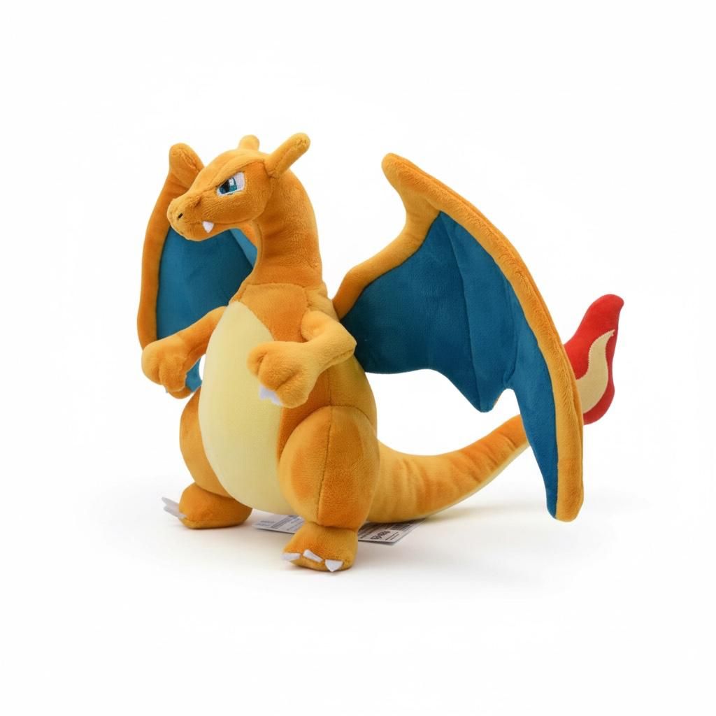 Glurak Plüschtier 24 cm – Pokémon Kuscheltier – Weiches Produktbild 
