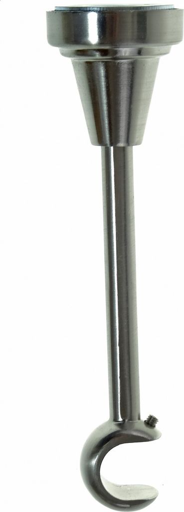 Träger 16 mm Gardinenstange Edelstahl look 1-lauf oder 2-lauf oder Verlängerung wählbar H14 H24 D24 BASIT