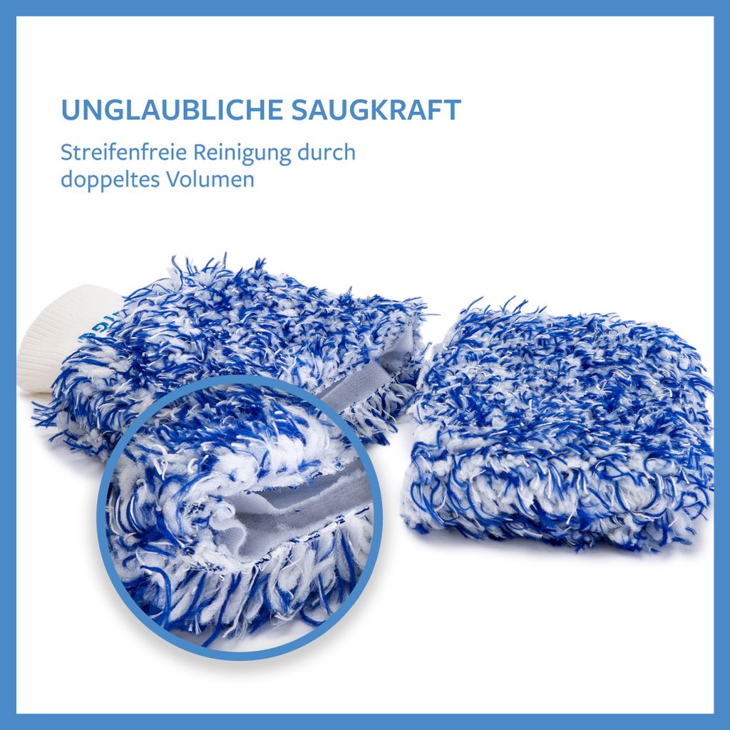Microfaser-Waschhandschuh für Auto und Haushalt blau 