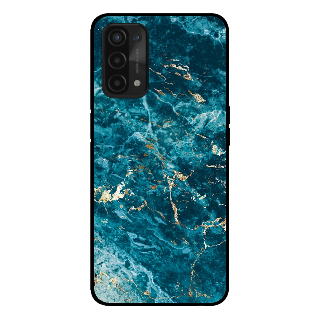 Cover OPPO A54 5G Marmo Blu Smartphonica TPU Morbida Prezzo Top