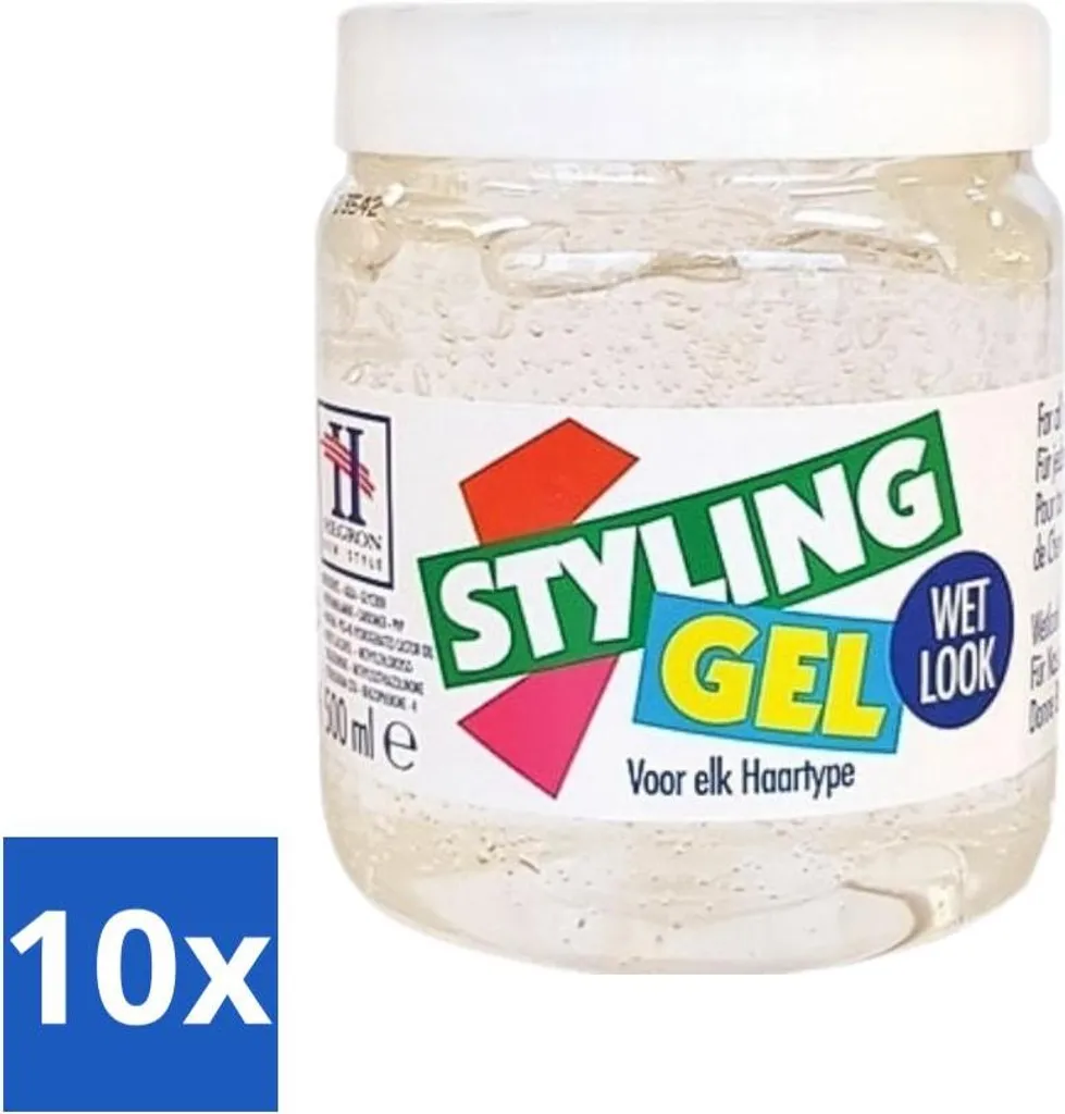 Hegron Gel Capelli 10 Pezzi 150ml | Risparmio Famiglia Effetto Bagnato