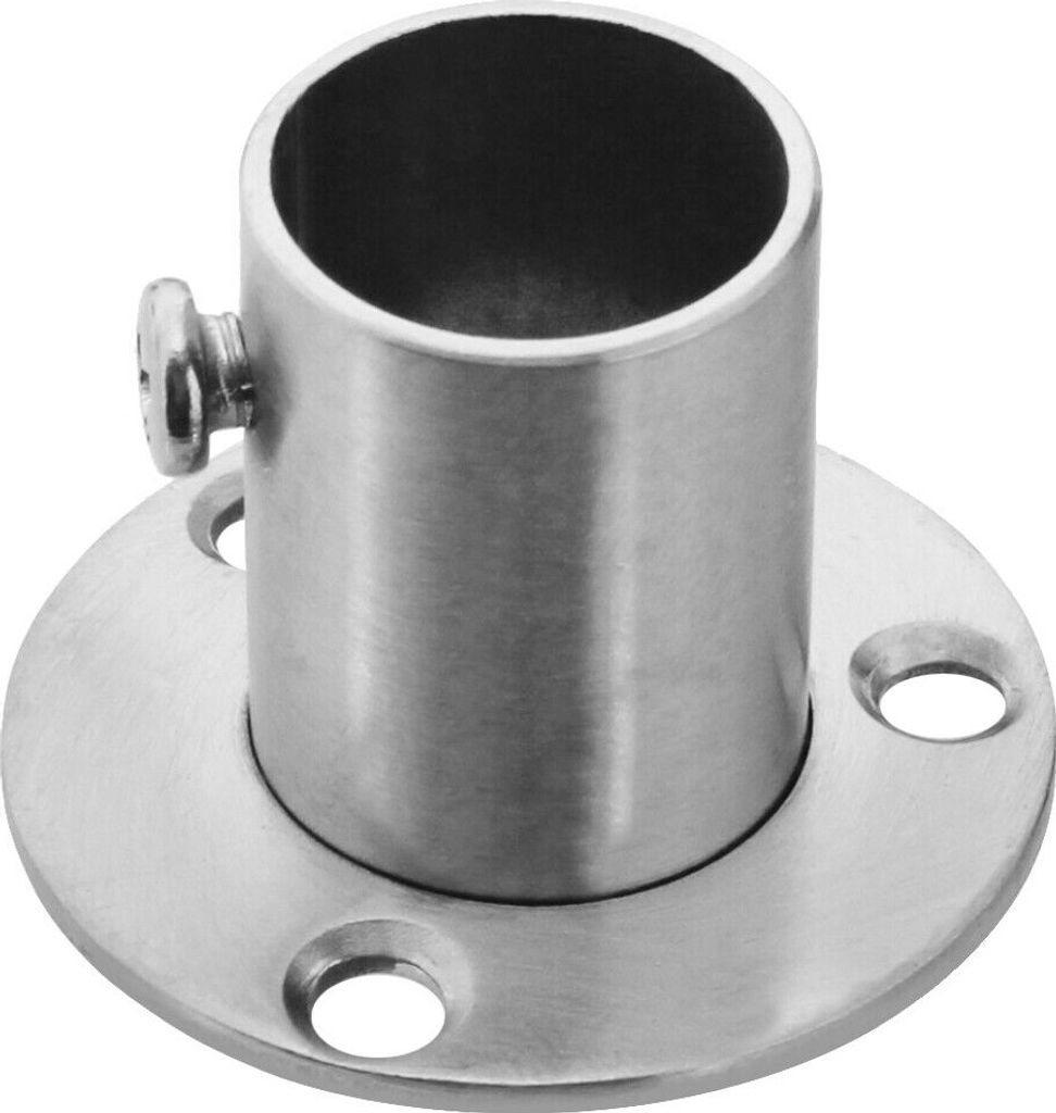 Edelstahl Flansch geschliffen Flanschverbindung Wandanker Wandflansch Ø19mm