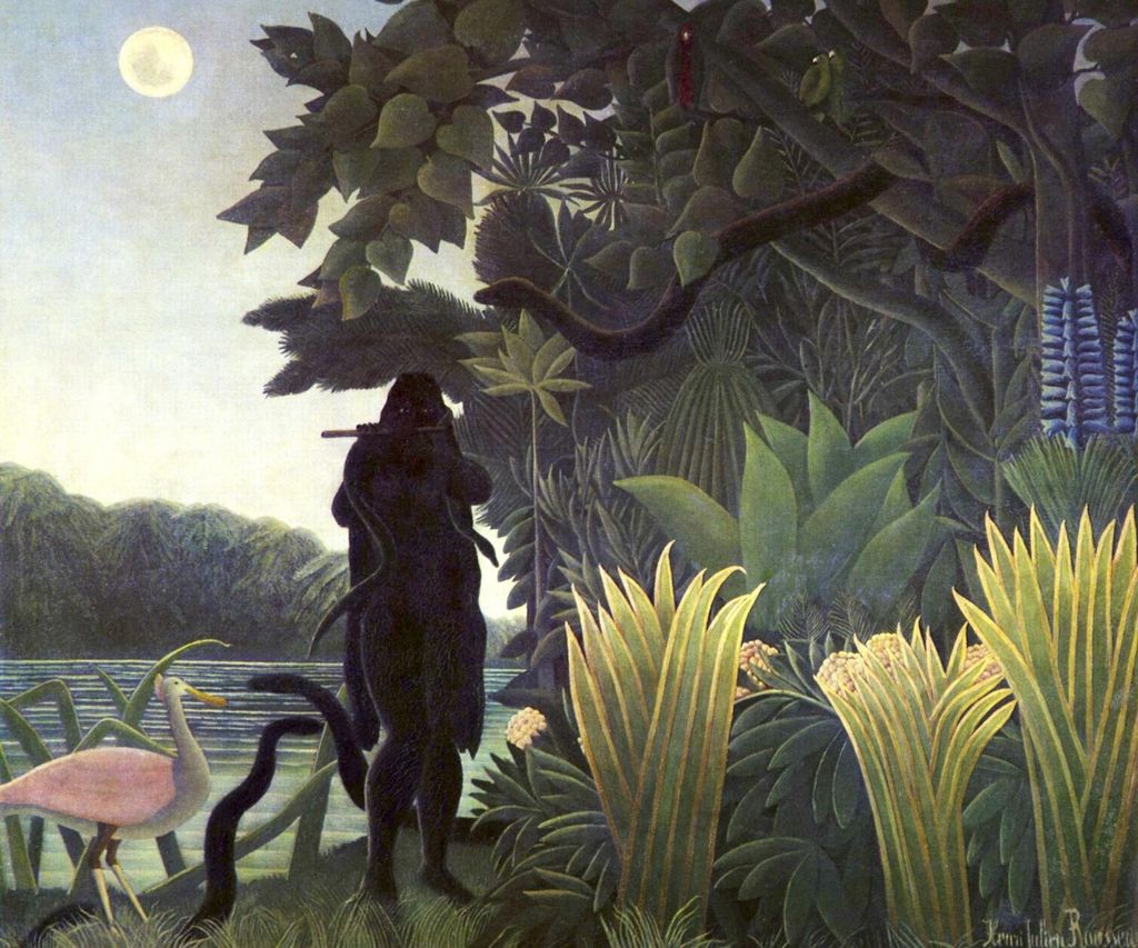 Plakat 60x50cm Der Schlangenbeschwörer, Rousseau Vintage für das Wohnzimmer