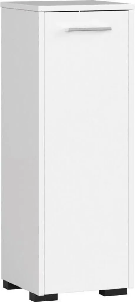Armadio da bagno FIN S30 1D verticale bianco con ripiano - Soluzione pratica e elegante per il tuo bagno