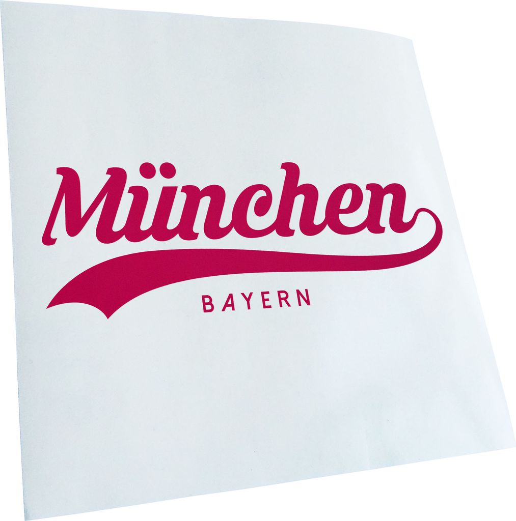 Kiwistar - Autoaufkleber - München Bayern - Pink - 30x11cm - Aufkleber für Auto, Laptop, Fahrrad, LKW, Motorrad mehrfarbig JDM Decal Racing