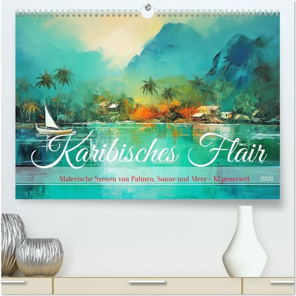 Karibisches Flair (hochwertiger Premium Wandkalender 2026 DIN A2 quer), Kunstdruck in Hochglanz