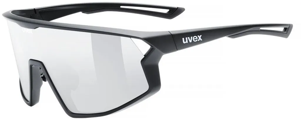 Lunettes de soleil sport Uvex Skyryse noir mat avec verres argentés