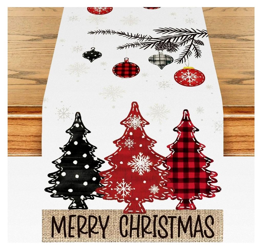 Weihnachtlicher Tischläufer für die Innenraumdekoration