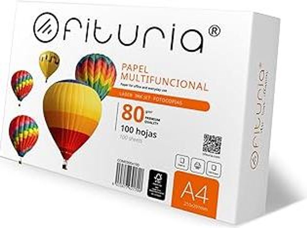 Blätter A4, Universalpapier für Drucker und Kopierer, Weißes A4-Papier für Arbeitsumgebungen und den Hausgebrauch, Blätter DIN A4 80g/m², Pak...