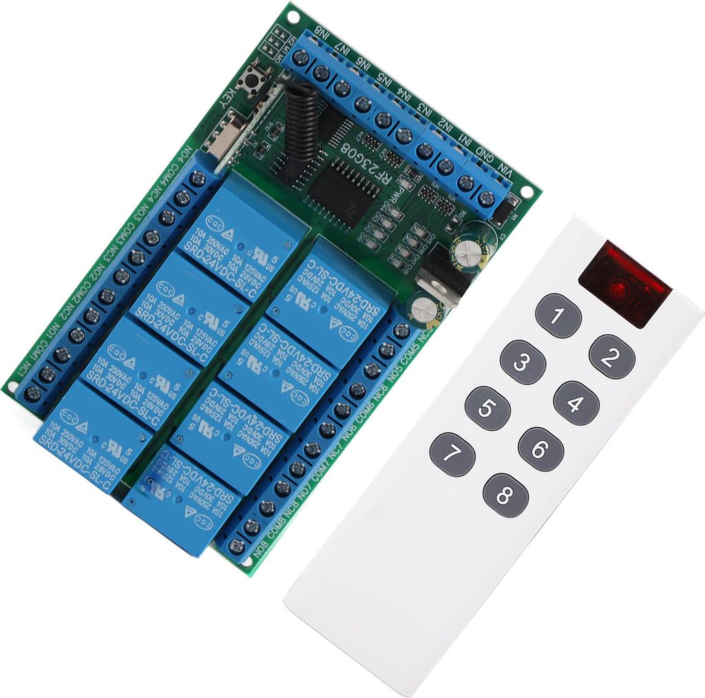 Modul diaľkového ovládania 8 kanálov 433,92 MHz Obrázok produktu 
