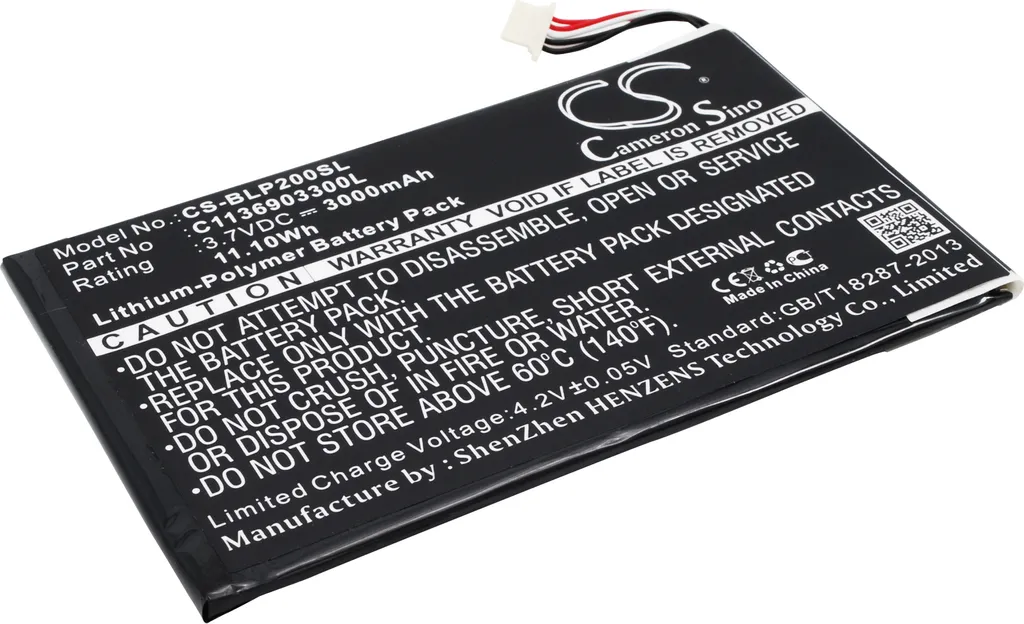 TECHTEK Batteria compatibile con [BLU] BT-D005L, P200, P200L, Touch Book 7 3G, TouchBook 7.0 3G, Touchbook 8 3G, per [Fabrica] Tablet PC 10.1 sostitu