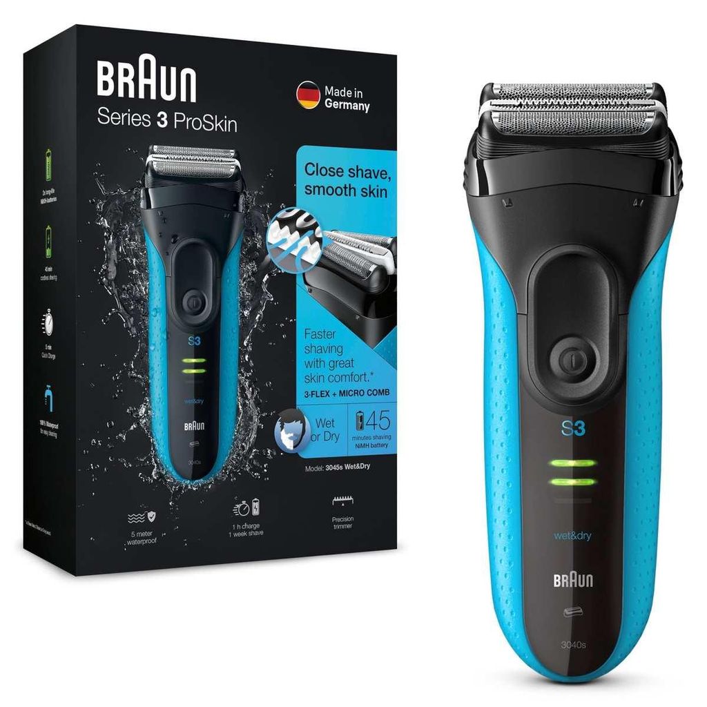 Braun Series 3 3040s, Scheerapparaat met plat scheerhoofd, Productafbeelding 