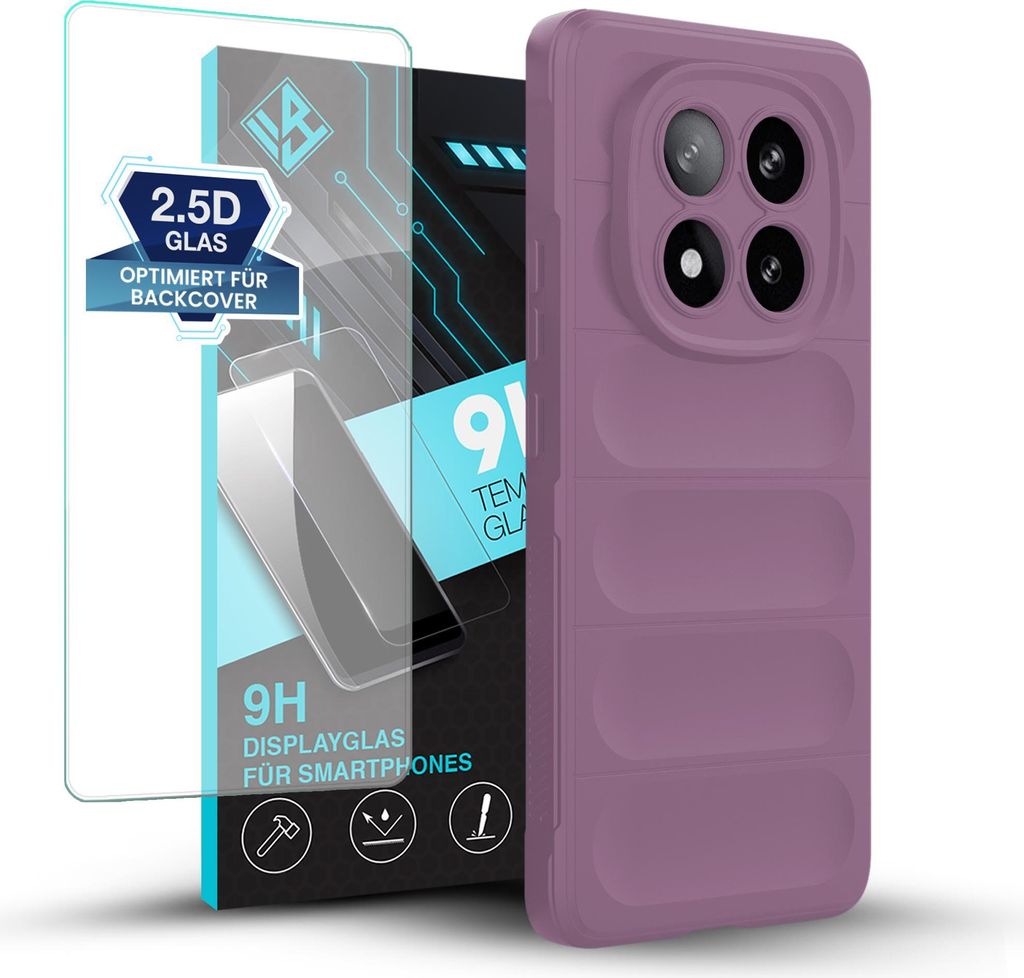 Handy Hülle für Xiaomi Redmi Note 14 Pro+ 5G mit 9H Produktbild 