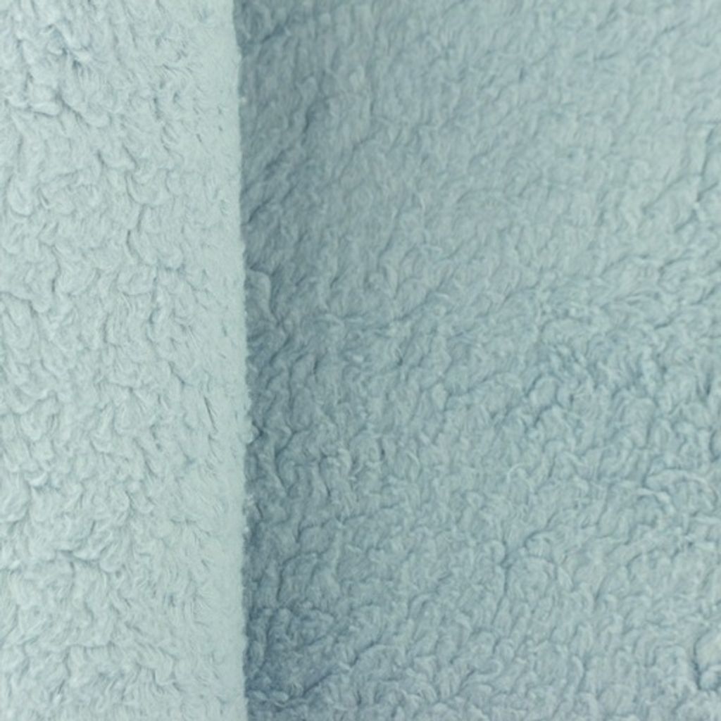 Baumwollkrimmer CHRISTIAN Hellblau Unifarben, 325 g/m², ca. 0,5 m lang, ca. 1,5 m breit, Stoffe Meterware, 100 % Baumwolle