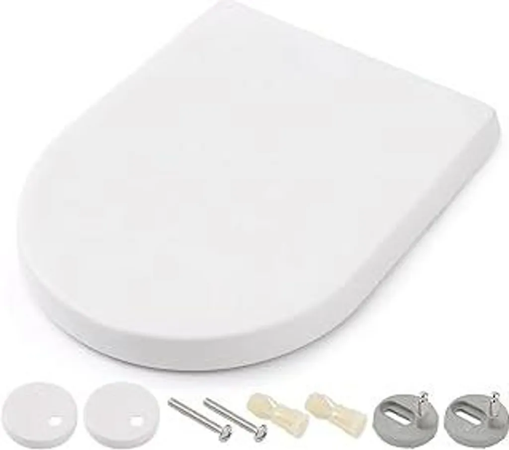 Sedile WC Himimi Soft Close a Forma di D | Antibatterico e Robusto