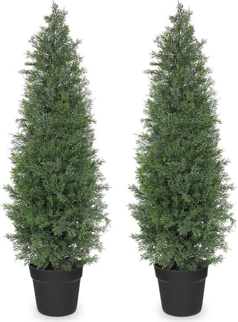 Plante artificielle extérieur cèdre 90cm aspect naturel pour terrasse