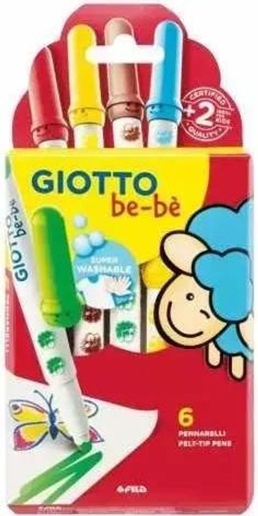 Dicke Filzstifte für Kinder, 6 Farben, Giotto Bebe