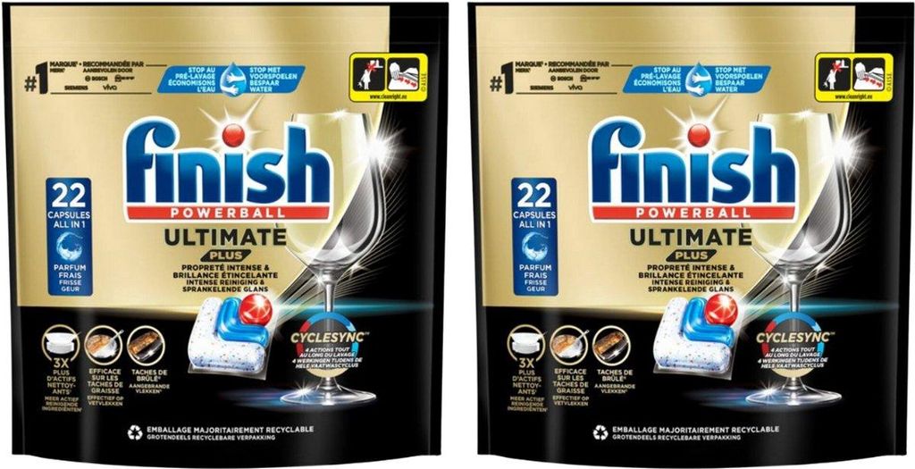 Finish Ultimate+ Regular – 44 Kapseln – Vorteilspackung